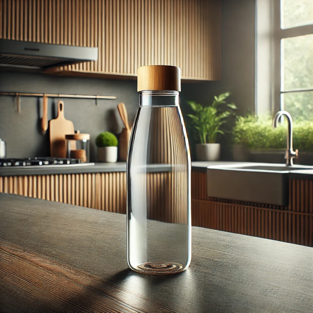 glass water bottle