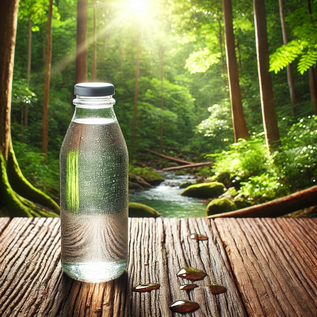 glass water bottle